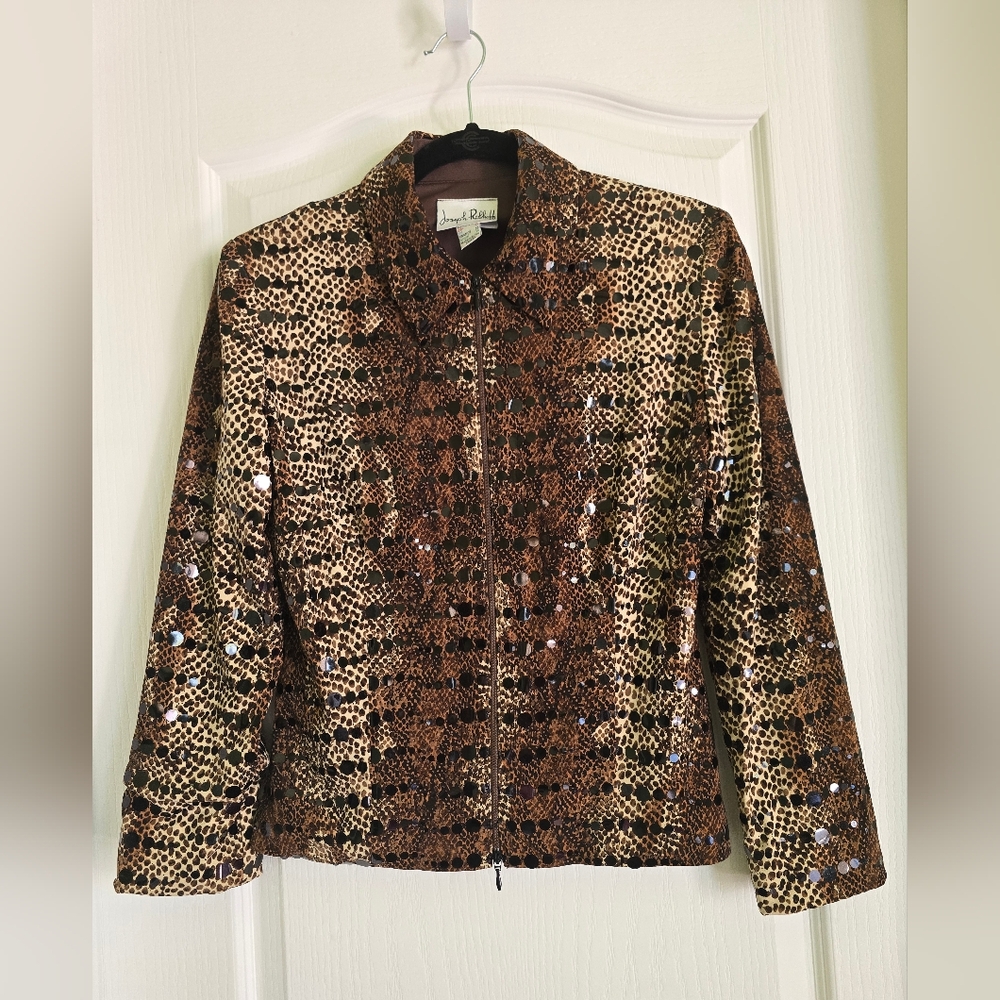 🤎EUC Joseph Ribkoff Gorgeous Animal Print Jacket, Size 6 - Picture 3 of 8
